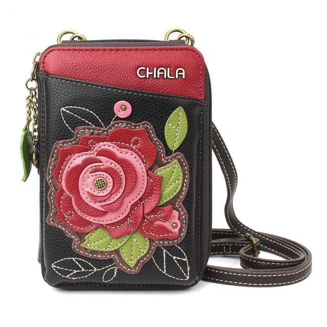 Chala Purse Rose / vertical Wallet - Cross Body