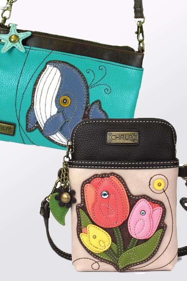 Chala Purse Vegan Leather Phone Purse - Cross Body Vertical