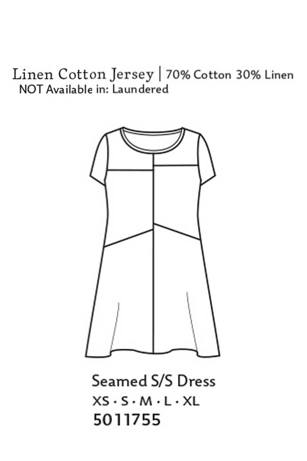 Cutloose Women&#39;s Dress Cotton Blend Short Sleeve Seamed Dress