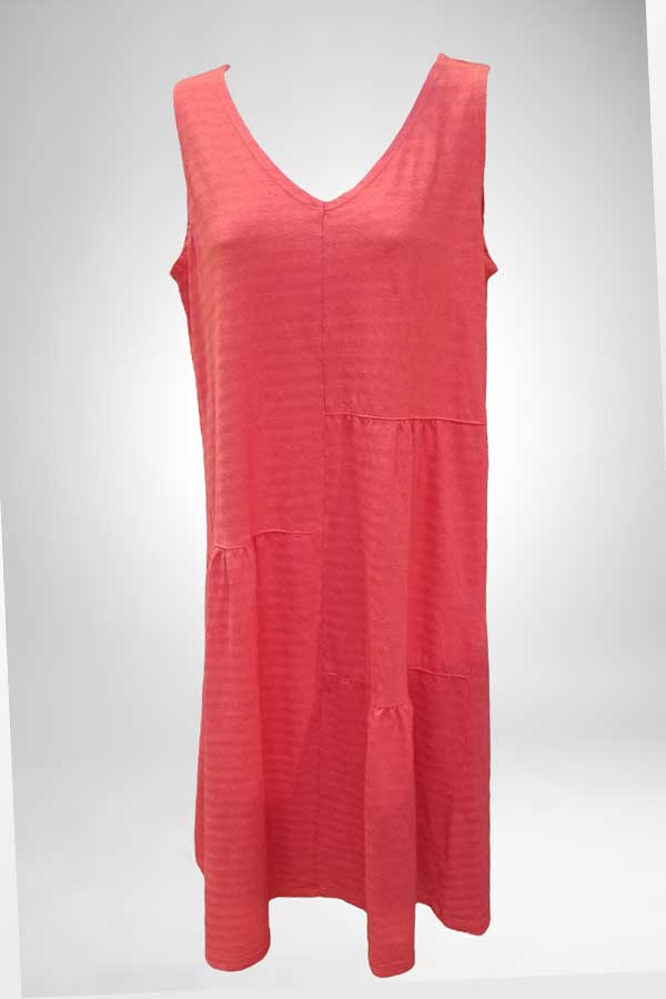 Cutloose Women&#39;s Dress Harbor Red / S Cotton Blend Short Sleeve Patch Dress