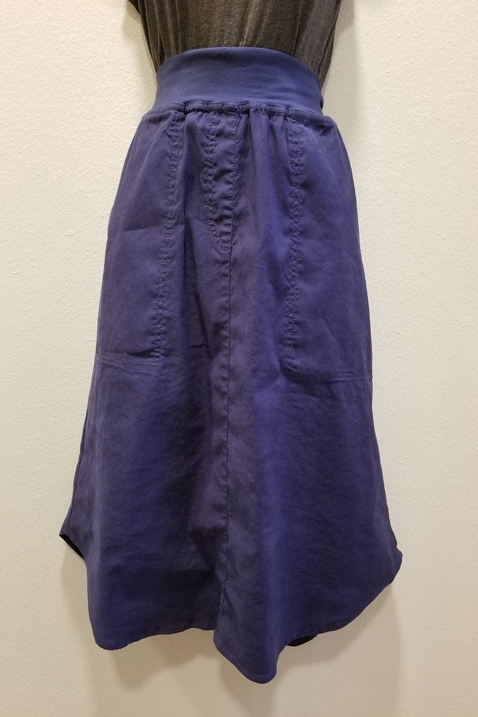 Linen Blend Short Cargo Skirt - Natural Clothing Company