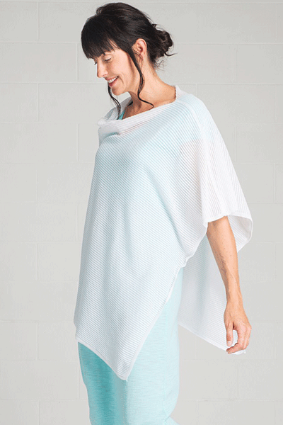 Organic Cotton Light Poncho - Sophie - Natural Clothing Company