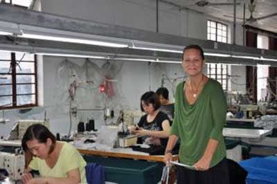 Echo Verde Women&#39;s Short Sleeve Top Linen  and Organic Cotton Knit - Dolman
