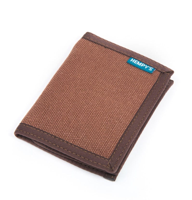 Hempy&#39;s Wallet Brown solid Hemp Wallet Bi-fold w/ID inset