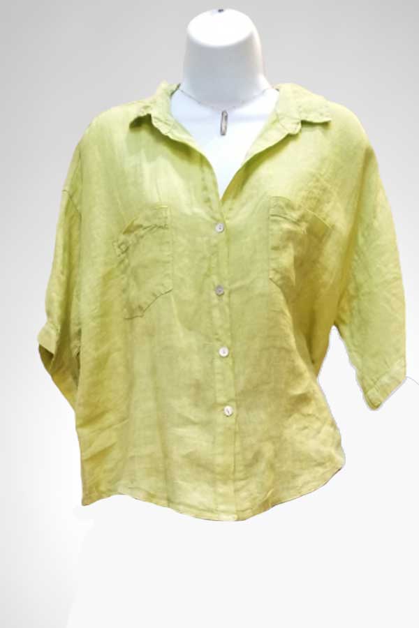 Inizio Women&#39;s Jacket Acid / S Linen Wide Shirt from Inizio