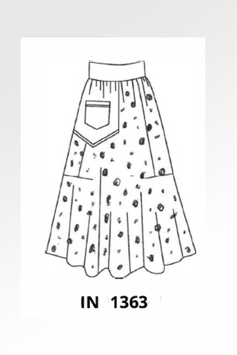 Inizio Women's Skirt Italian Linen Skirt by Inizio - Dots