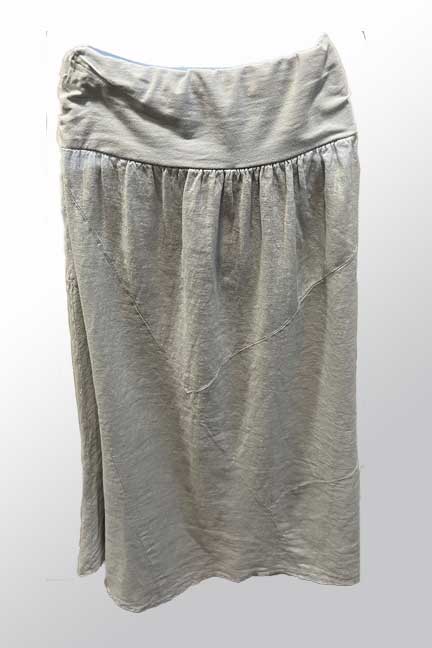 Inizio Women&#39;s Skirt Italian Linen Skirt by Inizio - Whisper