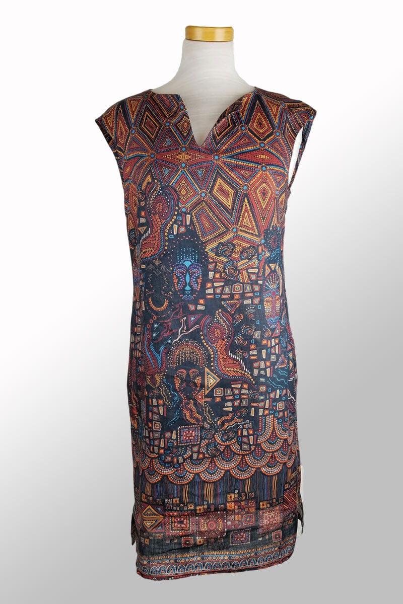 Ivko Women's Dress Printed Linen Dress from Ivko