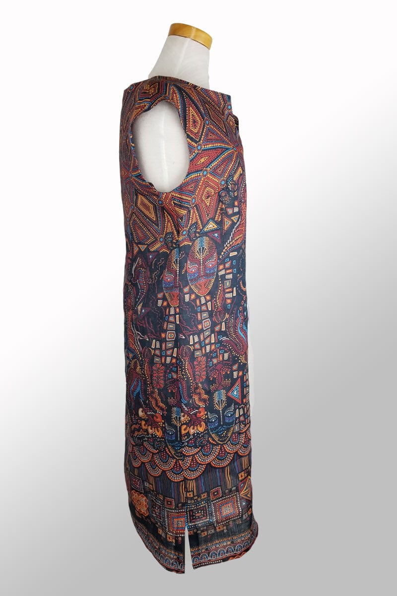 Printed Linen Dress from Ivko - Natural Clothing Company