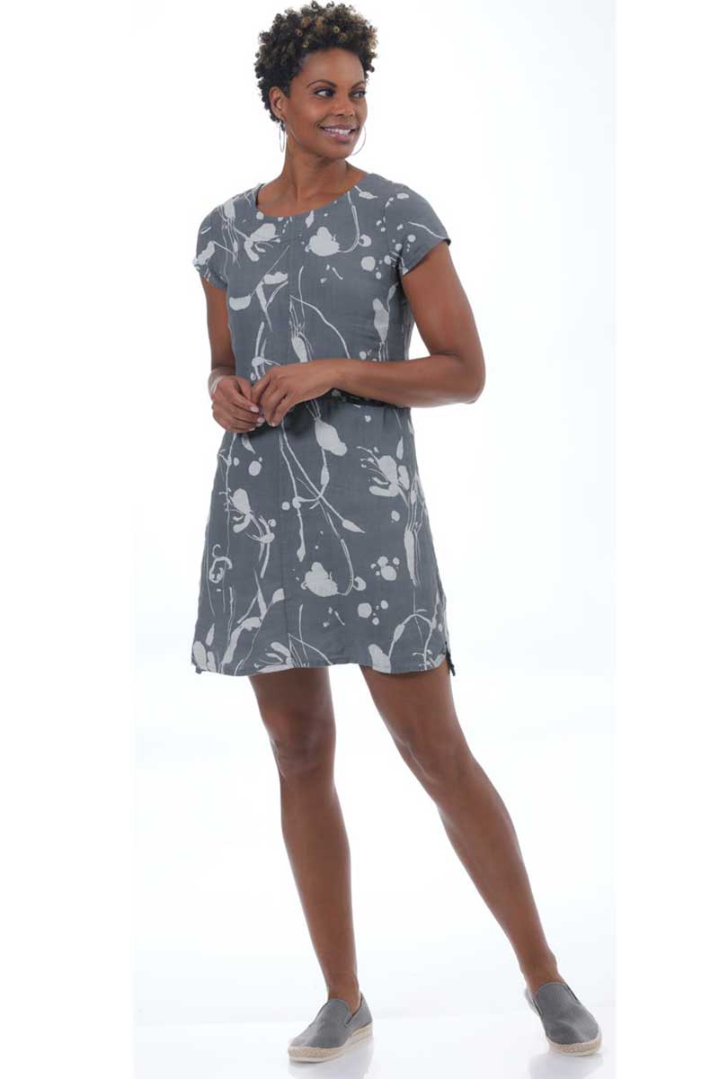 Italian Linen Dress Short Sleeve - Natural Clothing Company