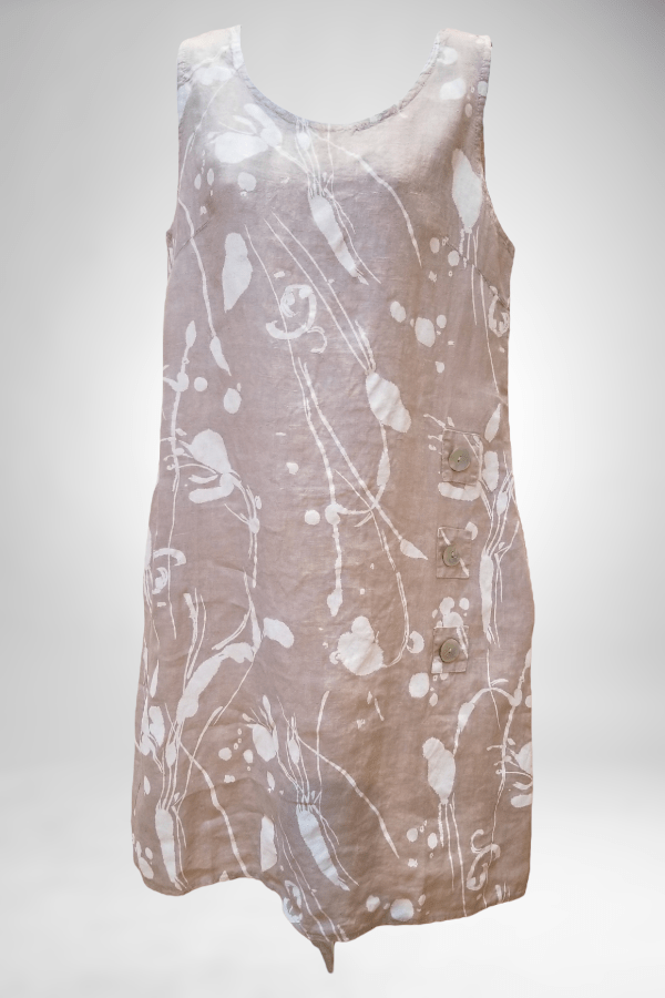 Lands Downunder Women's Dress Italian Linen Dress - Sleeveless