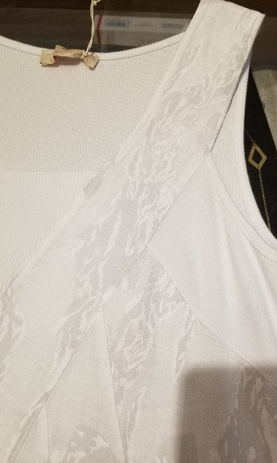 Lands Downunder Women&#39;s Dress Reef White / S Italian Linen Dress Sleeveless - Reef