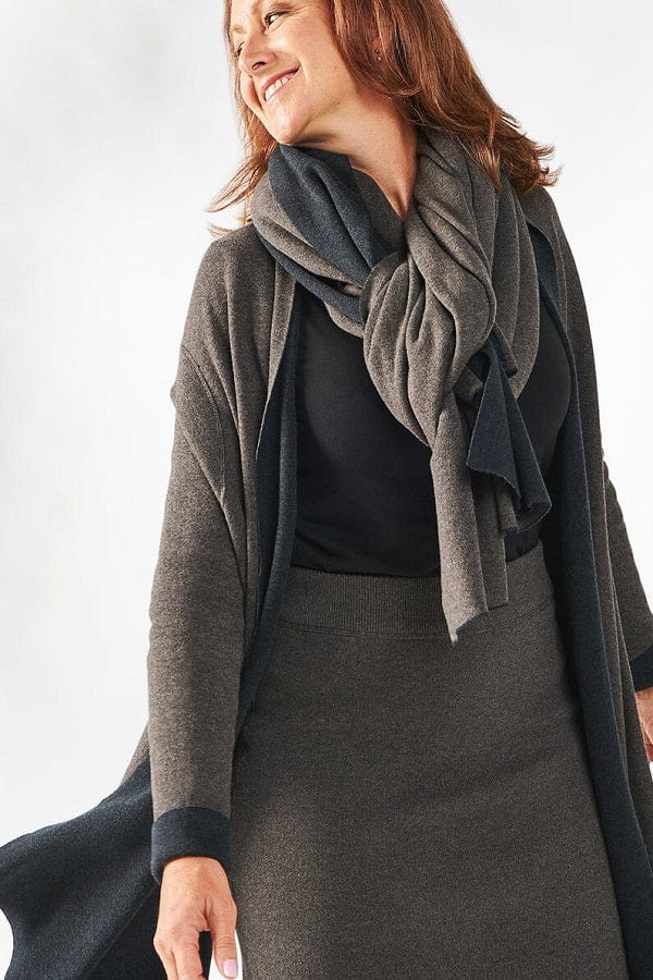 Maggie's Scarf Anthracit/Black / one size Organic Reversible Pashmina