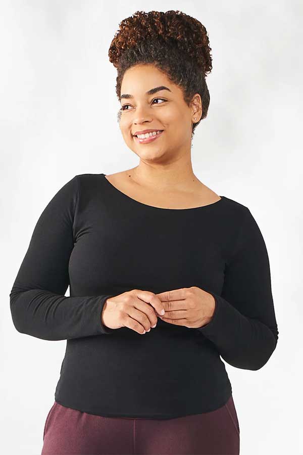 Maggie's Women's Long Sleeve Top Reversible Long Sleeve Top