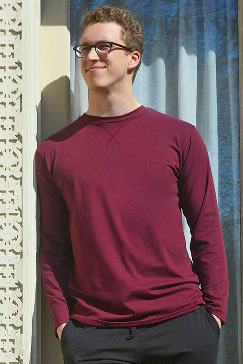Men's Organic Long Sleeve Shirt - Natural Clothing Company