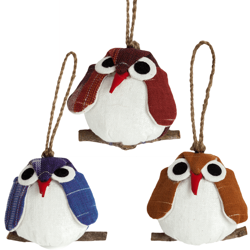 Marquet Gift single Family of Owl Ornaments