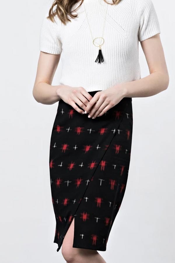 Mata Traders Women's Skirt Black / S Cotton Wrap Skirt - Aberdeen