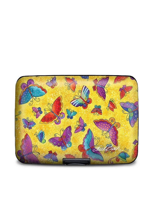 Monarque bag Armored Wallet -snap close Set of Vegan Purse, Wallets with RFID protection - Spring Butterflies