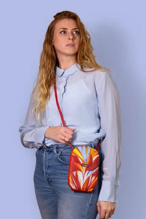 Monarque bag Set of Crossbody Vegan Purse, Wallets with RFID protection - Spring Bees