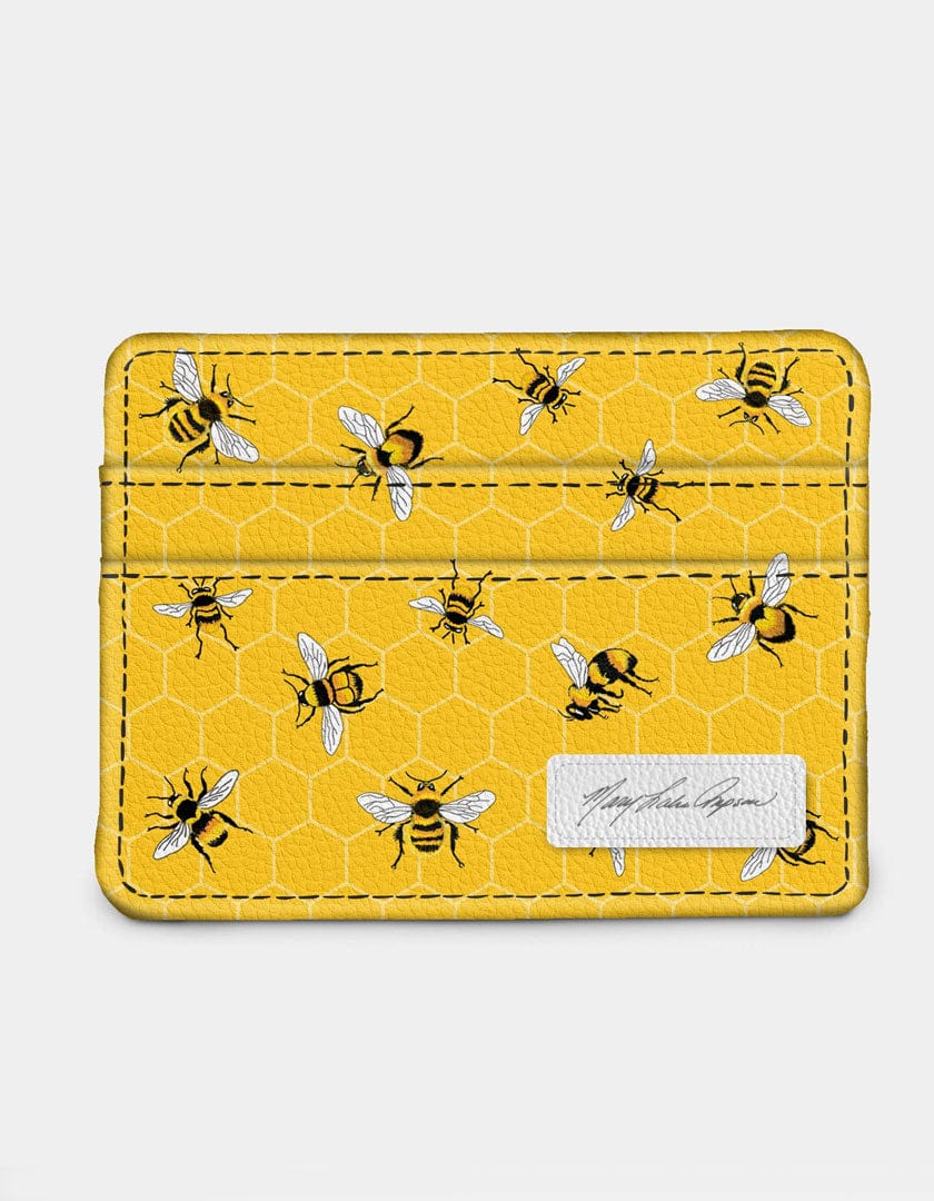 Monarque bag Yellow / Armored Slim Wallet Set of Crossbody Vegan Purse, Wallets with RFID protection - Spring Bees