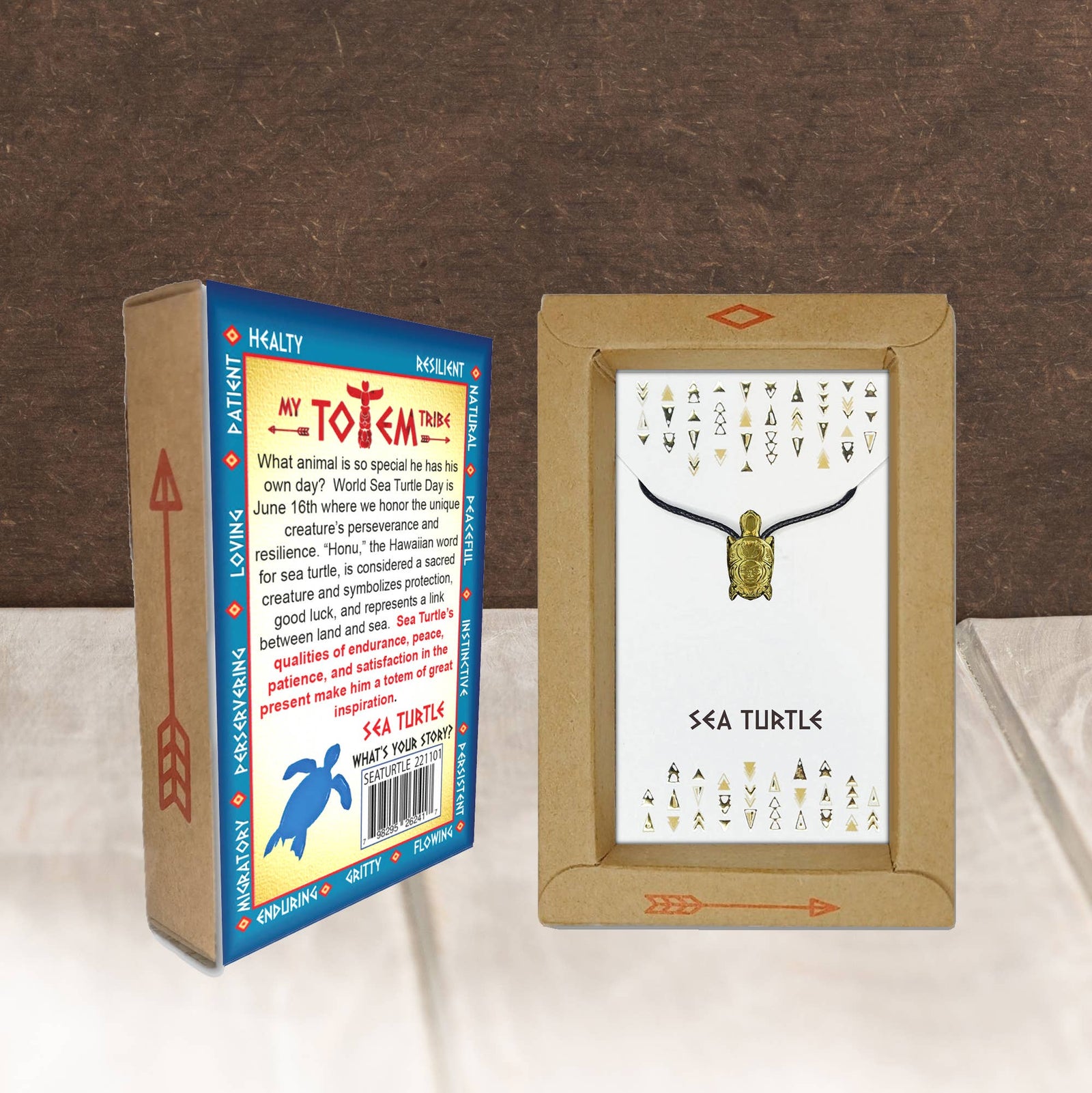 My Totem Tribe Jewelry Sea Turtle Spirit Animals Necklace - Water