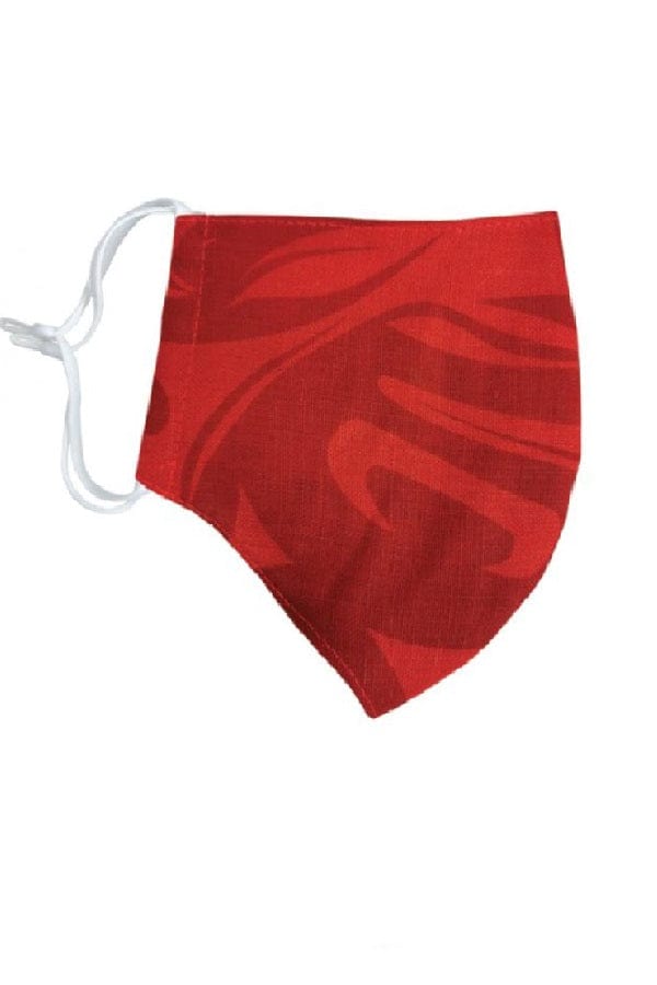Panabo face mask Red / Eagle Linen Face Masks - First Nations Art