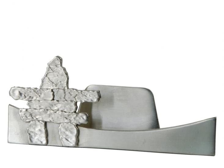 Panabo home accessory Inukshuk / one size Silver Pewter Business Card Holder