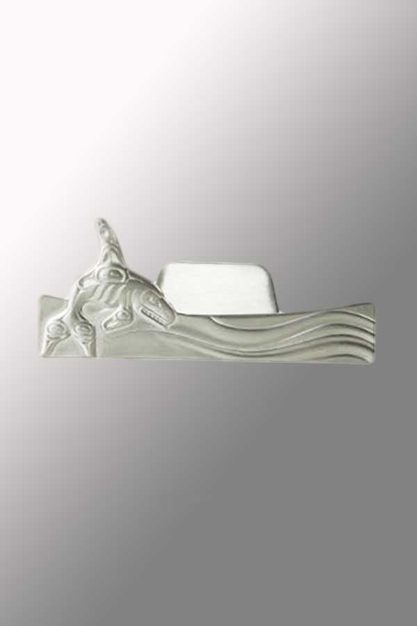 Panabo home accessory Killer Whale / one size Silver Pewter Business Card Holder