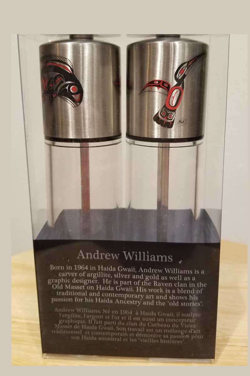 Panabo home accessory Salt &amp; Pepper Grinder - artwork by Andrew Williams