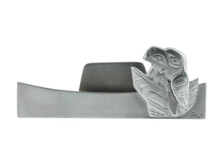 Panabo home accessory Traveling Raven / one size Silver Pewter Business Card Holder