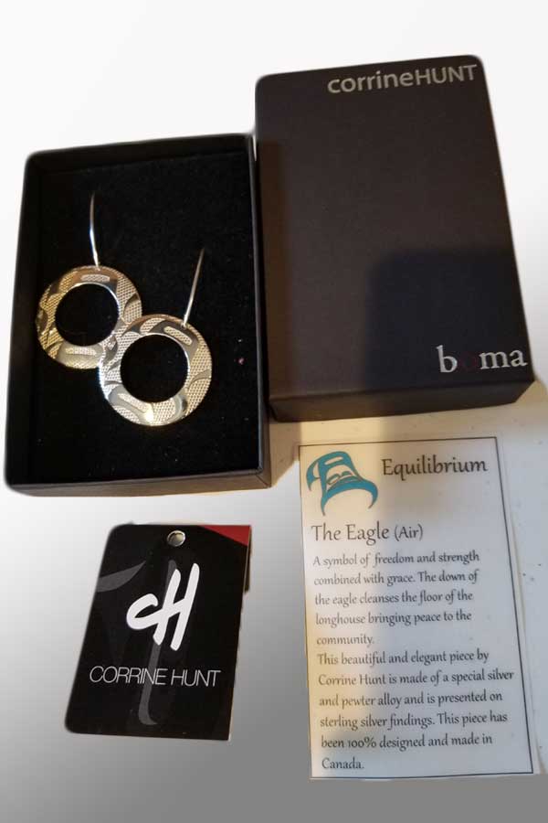Panabo jewelry Equilibrium / one size Equilibrium Silver Pewter Earrings - art by Corrine Hunt
