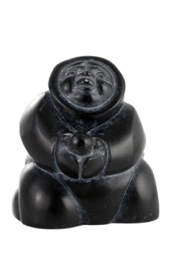 Panabo sculpture black / 3x2 Fine Inuit- First Nations Art