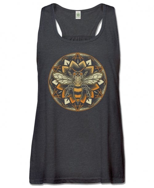 Soul Flower Organic Cami Eco-friendly Racer Back Top - Bee Power