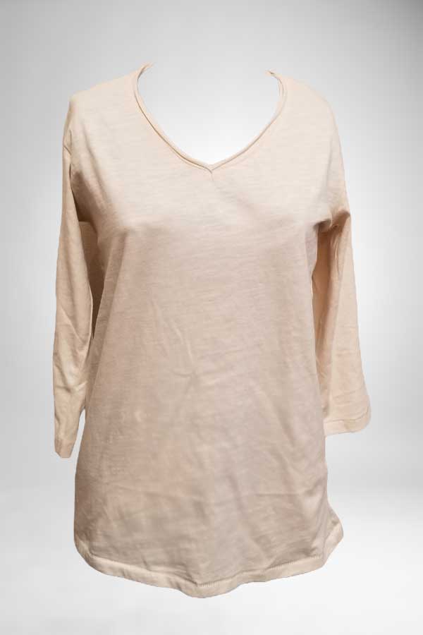 SoyaConcept Women&#39;s Long Sleeve Top Cream / S Organic Cotton T-shirt - Long Sleeve Babette