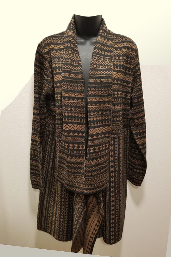 Tey Art Women's Coat Brown Multi / M Alpaca Blend Cardigan