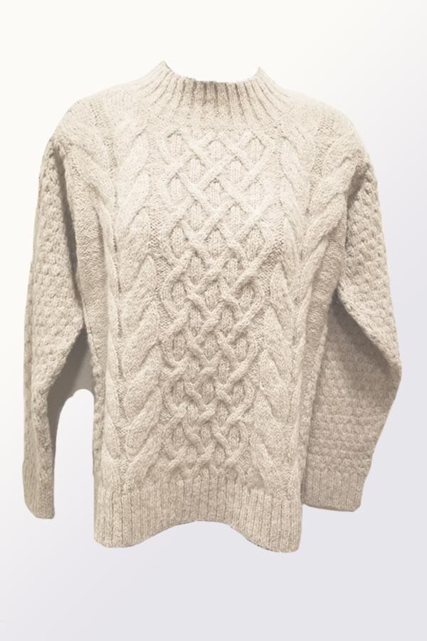 Tey Art Women&#39;s Sweater Oats / S Alpaca Braid Sweater - Caraveli