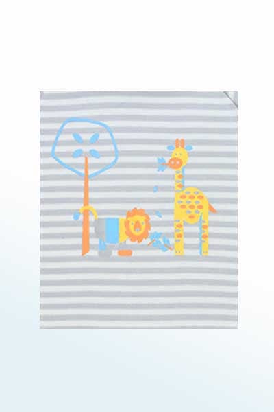Baby Organic Cotton Romper - Jungle Animals Print - Natural Clothing Company
