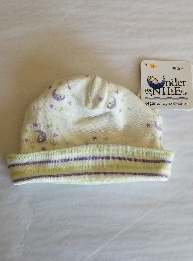 Organic Cotton Hat - reversible colored stripes - Natural Clothing Company