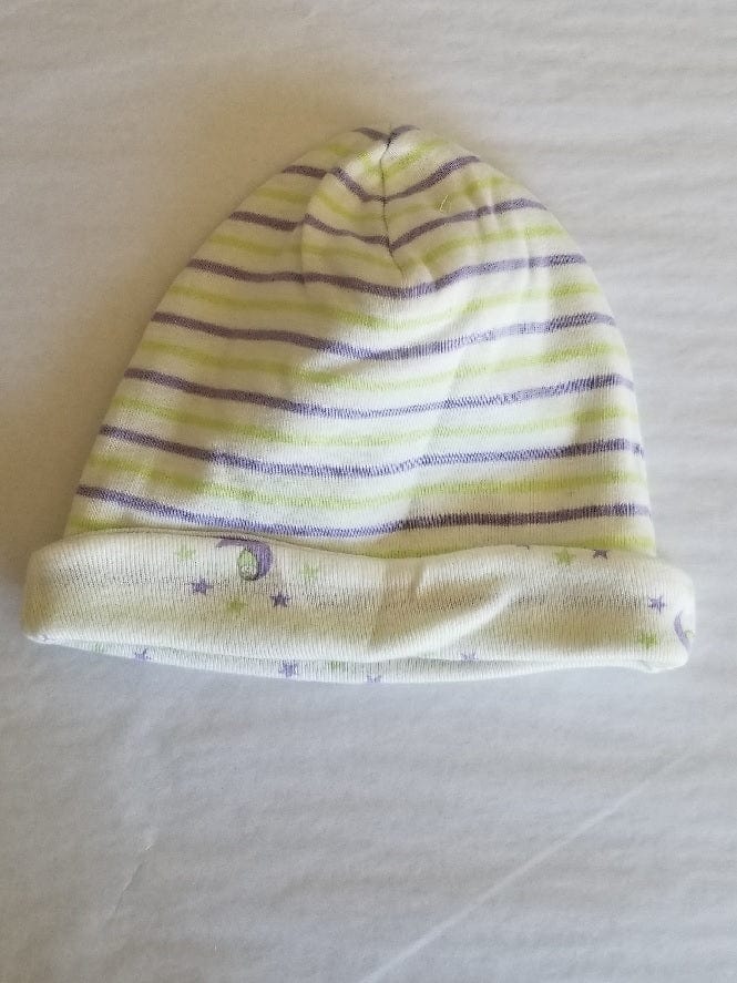Organic Cotton Hat - reversible colored stripes - Natural Clothing Company