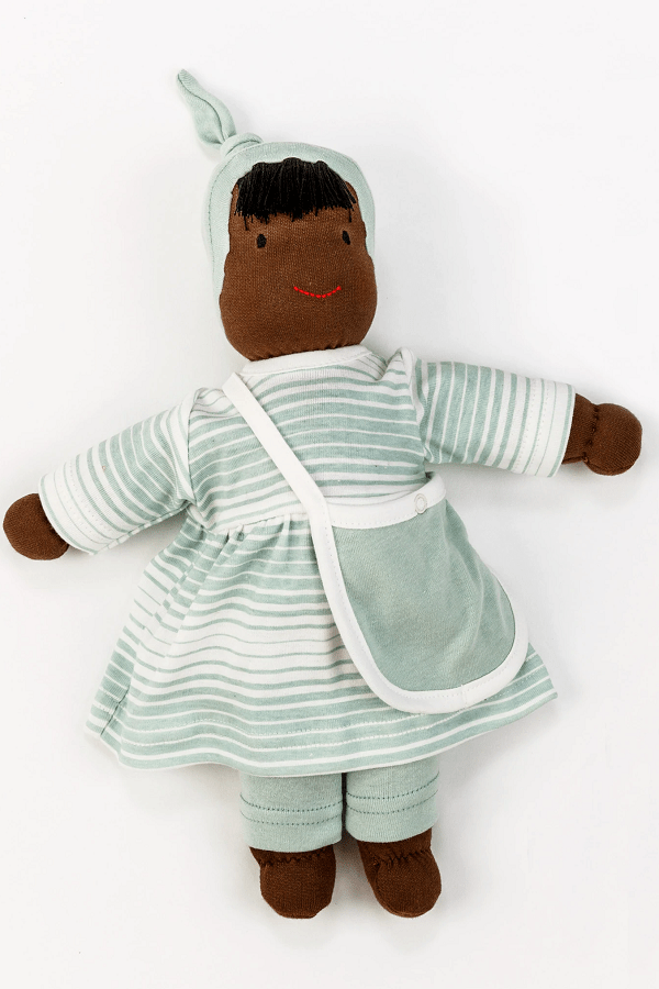 Under The Nile Toy Mint stripe / any age Organic Cotton Doll - Dress-Up Sasha