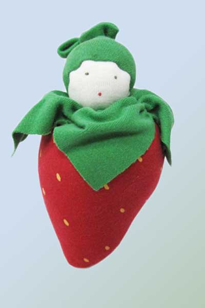 Under The Nile Toy Strawberry Organic Cotton Toy - Fruits and Veggies